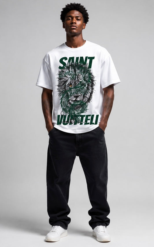 White and Green Shirt