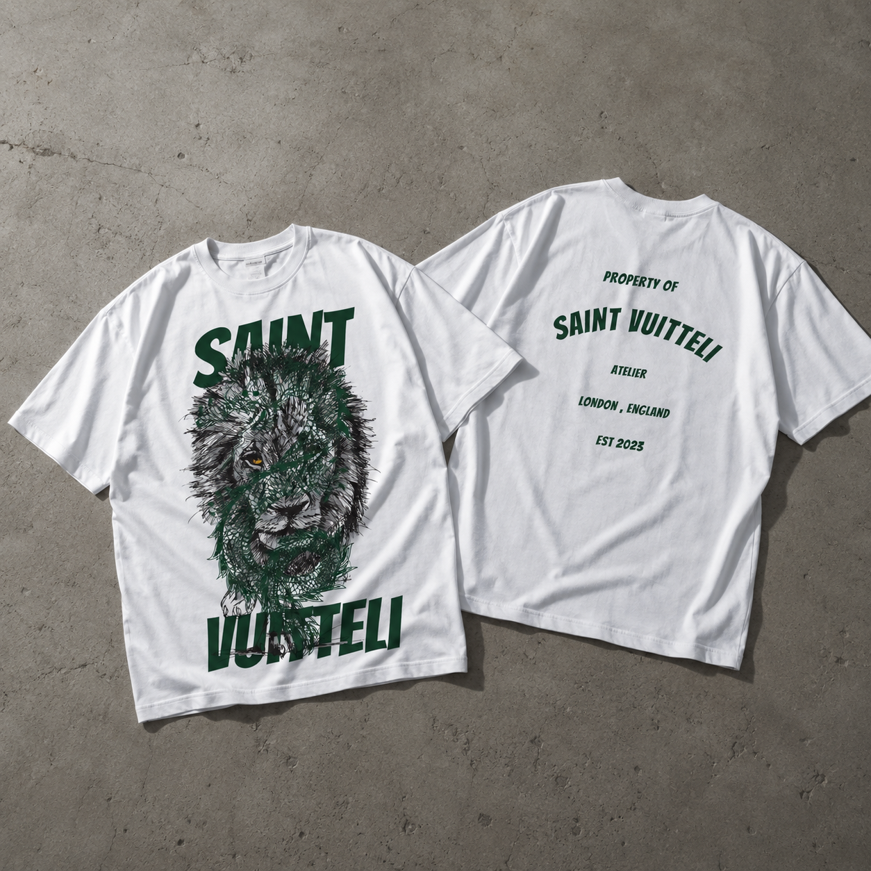 White and Green Shirt